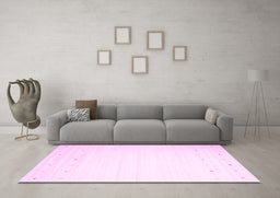 Machine Washable Solid Pink Modern Rug in a Living Room, wshcon901pnk