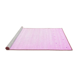 Sideview of Machine Washable Solid Pink Modern Rug, wshcon901pnk