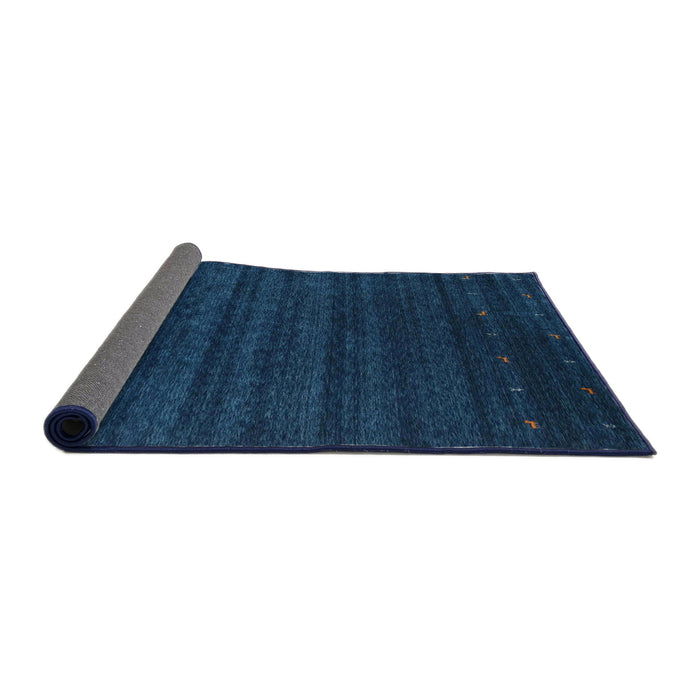 Thickness of Contemporary Blue Modern Rug, con902