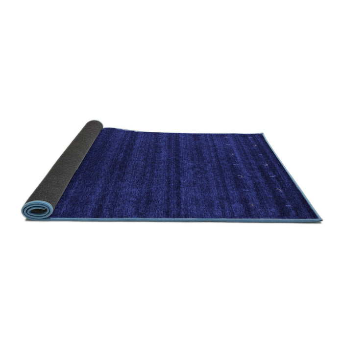 Sideview of Abstract Blue Contemporary Rug, con902blu