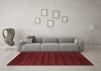 Machine Washable Abstract Red Contemporary Rug, wshcon902red
