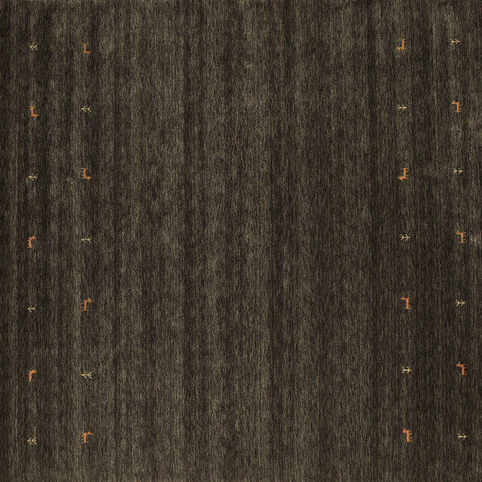 Square Machine Washable Abstract Brown Contemporary Rug, wshcon902brn