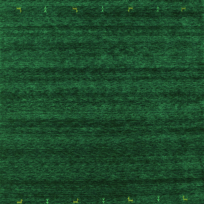 Serging Thickness of Machine Washable Abstract Green Contemporary Area Rugs, wshcon902grn