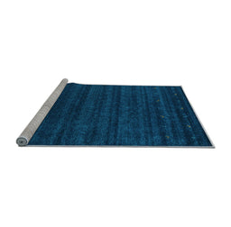 Sideview of Machine Washable Abstract Light Blue Contemporary Rug, wshcon902lblu