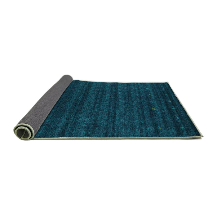 Sideview of Abstract Turquoise Contemporary Rug, con902turq
