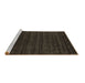 Sideview of Machine Washable Abstract Brown Contemporary Rug, wshcon902brn