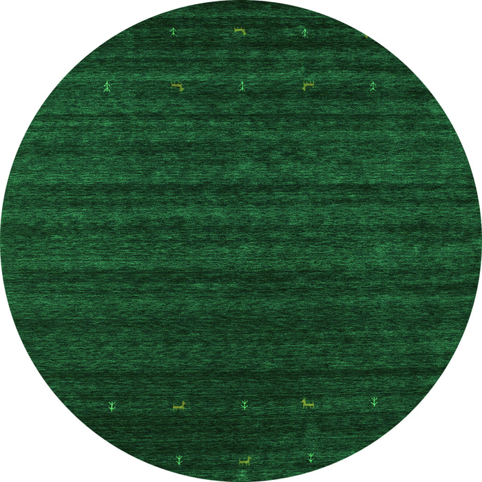 Square Abstract Green Contemporary Rug, con902grn