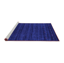 Sideview of Machine Washable Abstract Purple Contemporary Area Rugs, wshcon902pur