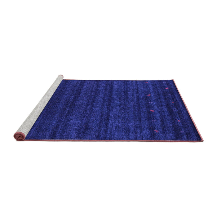 Sideview of Machine Washable Abstract Purple Contemporary Area Rugs, wshcon902pur