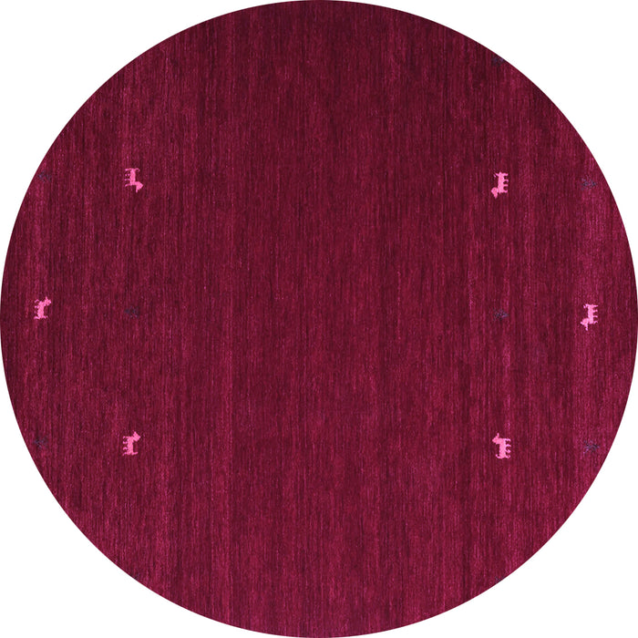 Round Abstract Purple Contemporary Rug, con903pur