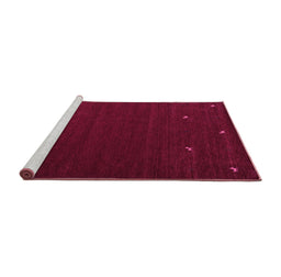 Sideview of Machine Washable Abstract Purple Contemporary Area Rugs, wshcon903pur