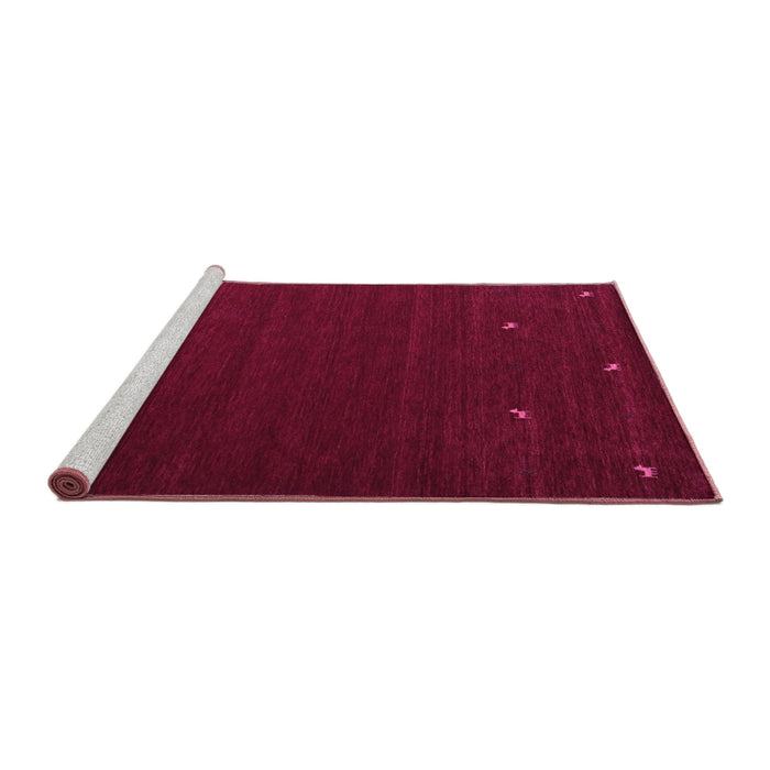 Sideview of Machine Washable Abstract Purple Contemporary Area Rugs, wshcon903pur