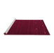 Sideview of Machine Washable Abstract Purple Contemporary Area Rugs, wshcon903pur