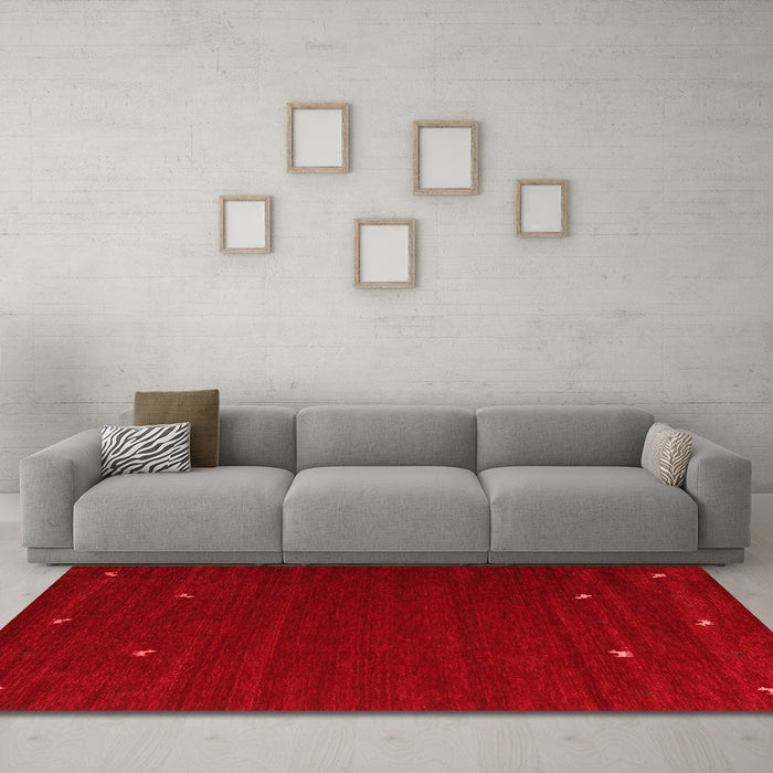 Contemporary Red Washable Rugs