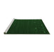 Sideview of Machine Washable Abstract Emerald Green Contemporary Area Rugs, wshcon903emgrn