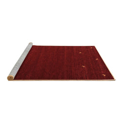 Sideview of Machine Washable Abstract Brown Contemporary Rug, wshcon903brn