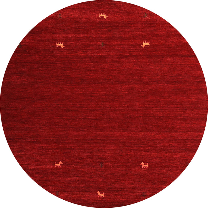 Square Abstract Orange Contemporary Rug, con903org