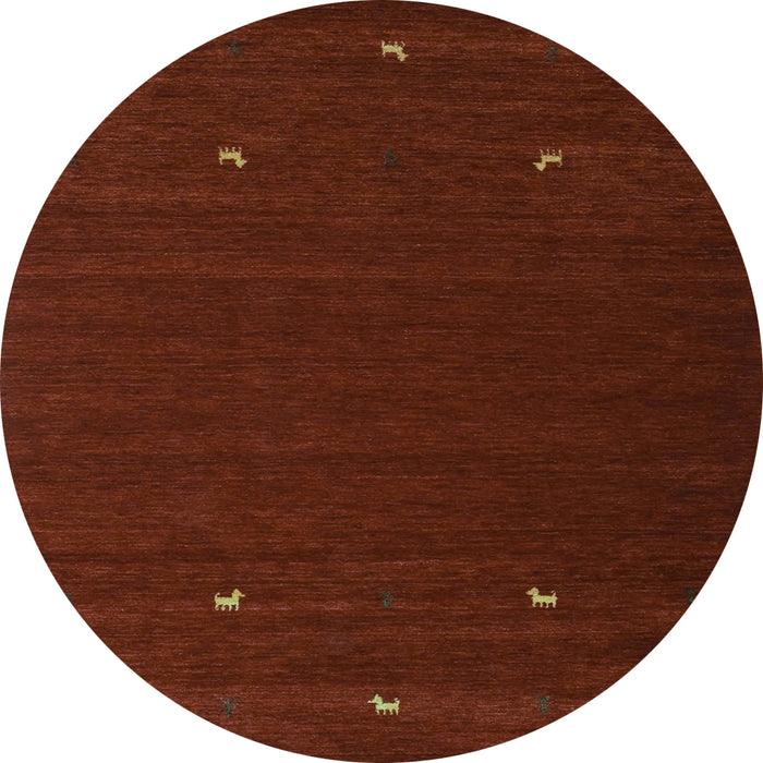 Round Abstract Light Blue Contemporary Rug, con903lblu