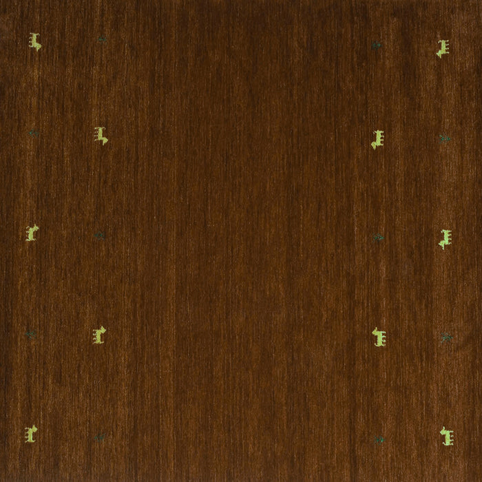 Square Abstract Turquoise Contemporary Rug, con903turq