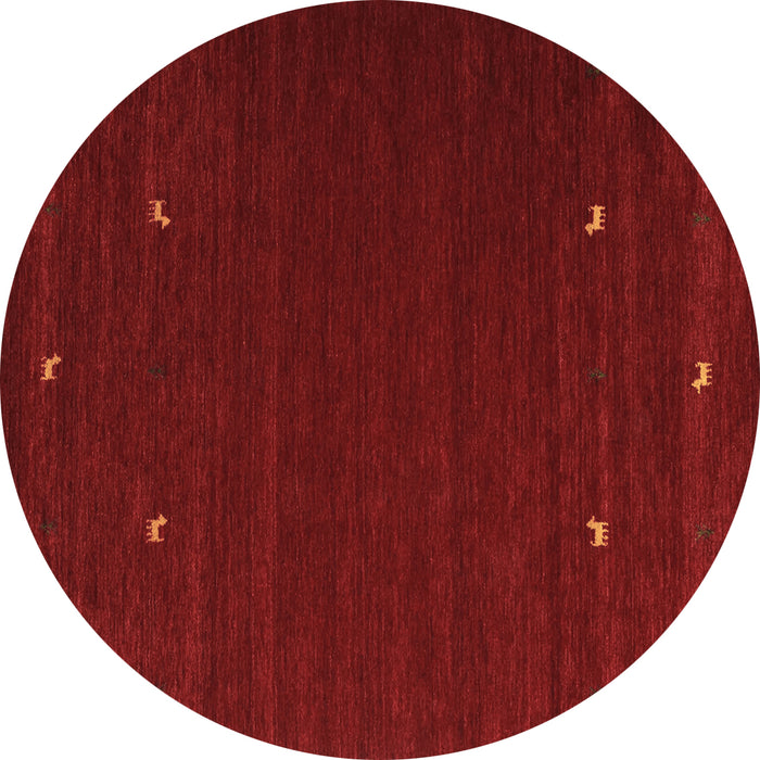 Round Abstract Brown Contemporary Rug, con903brn