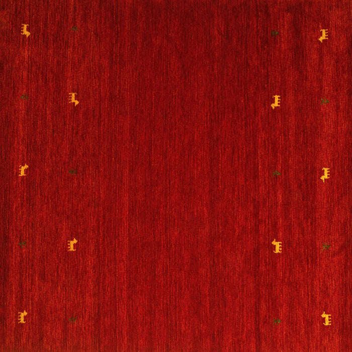 Square Machine Washable Abstract Yellow Contemporary Rug, wshcon903yw