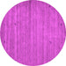 Round Abstract Pink Contemporary Rug, con904pnk