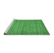 Sideview of Machine Washable Abstract Emerald Green Contemporary Area Rugs, wshcon904emgrn