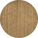 Round Abstract Brown Contemporary Rug, con904brn