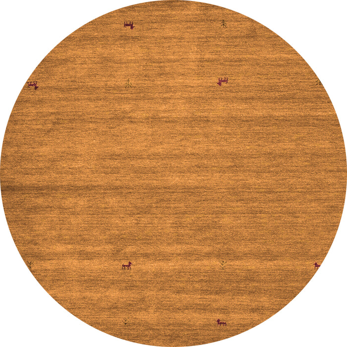 Square Abstract Orange Contemporary Rug, con904org