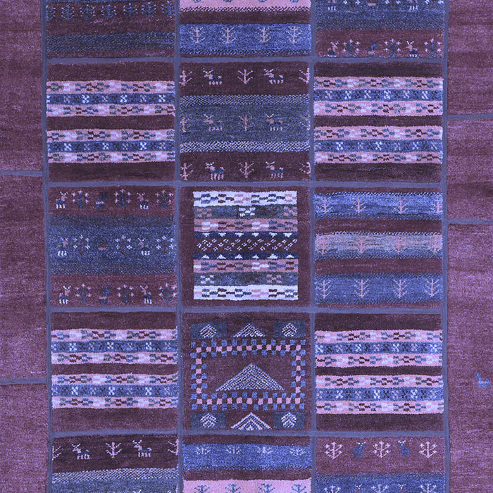 Machine Washable Abstract Blue Contemporary Rug, wshcon905blu
