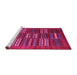 Sideview of Machine Washable Abstract Pink Contemporary Rug, wshcon905pnk