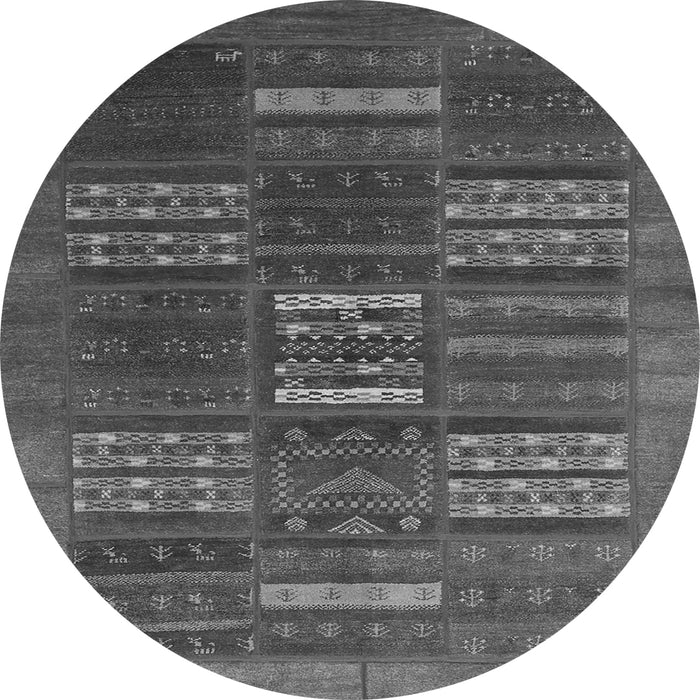 Square Abstract Gray Contemporary Rug, con905gry