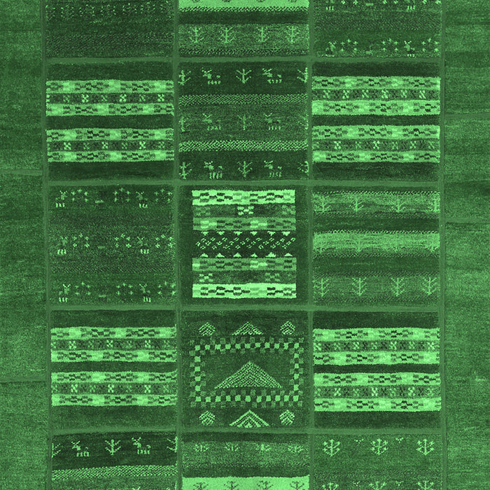 Machine Washable Abstract Emerald Green Contemporary Area Rugs, wshcon905emgrn