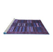Sideview of Machine Washable Abstract Blue Contemporary Rug, wshcon905blu