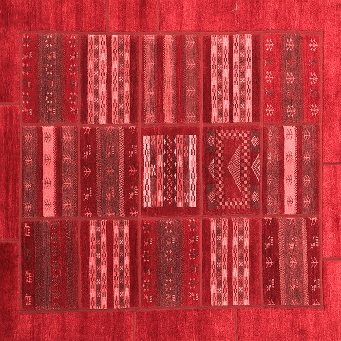 Machine Washable Abstract Red Contemporary Rug, wshcon905red