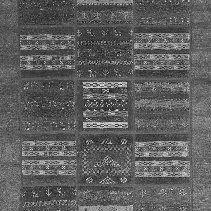 Serging Thickness of Machine Washable Abstract Gray Contemporary Rug, wshcon905gry