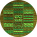 Machine Washable Abstract Green Contemporary Area Rugs, wshcon905grn