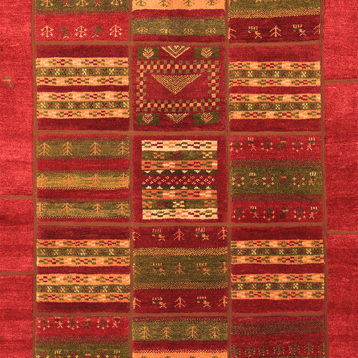 Abstract Orange Contemporary Rug, con905org