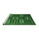 Sideview of Machine Washable Abstract Emerald Green Contemporary Area Rugs, wshcon905emgrn