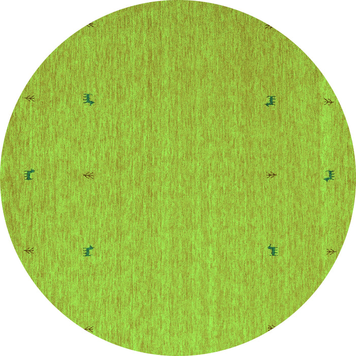 Square Abstract Green Contemporary Rug, con906grn