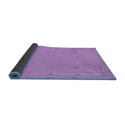 Sideview of Abstract Blue Contemporary Rug, con906blu