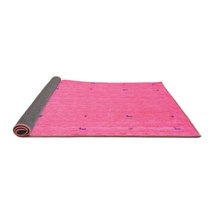 Sideview of Abstract Pink Contemporary Rug, con906pnk