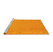 Sideview of Machine Washable Abstract Yellow Contemporary Rug, wshcon906yw