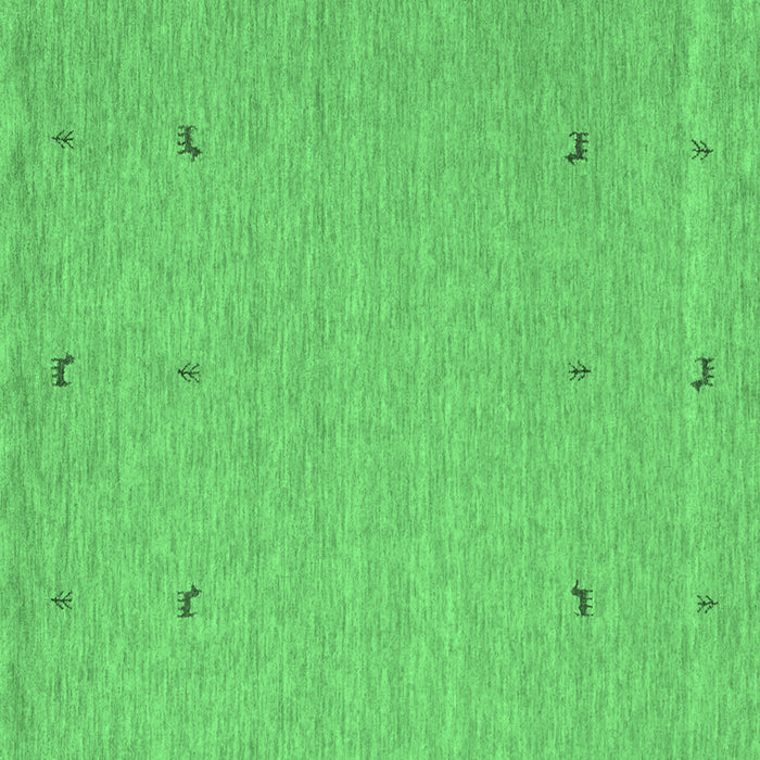 Machine Washable Abstract Emerald Green Contemporary Area Rugs, wshcon906emgrn