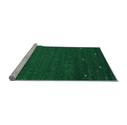 Sideview of Machine Washable Abstract Light Blue Contemporary Rug, wshcon907lblu