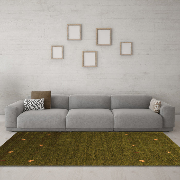 Machine Washable Abstract Orange Contemporary Area Rugs in a Living Room, wshcon907org