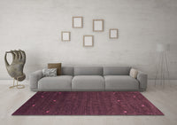 Machine Washable Abstract Pink Contemporary Rug, wshcon907pnk