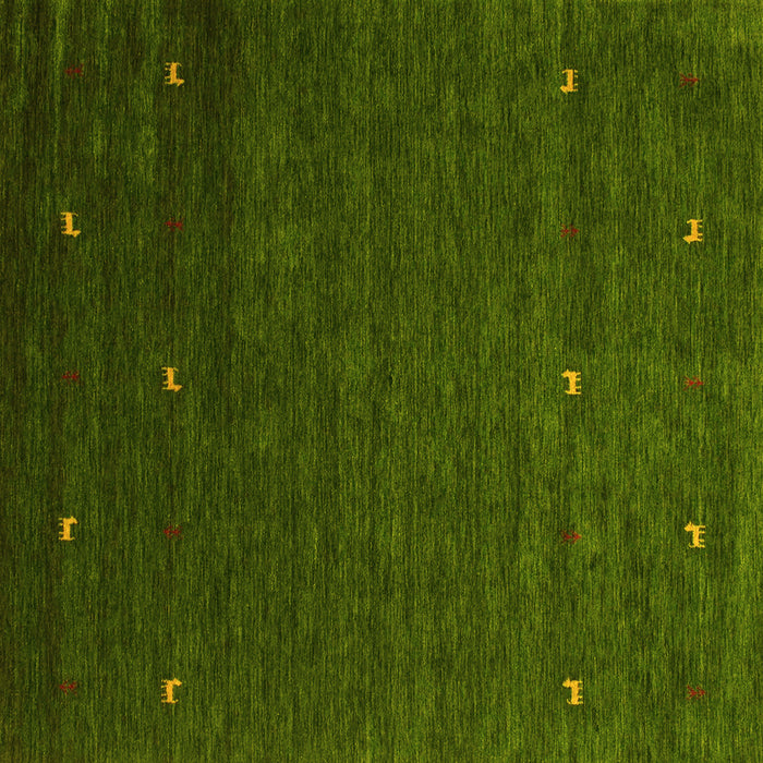 Square Abstract Yellow Contemporary Rug, con907yw