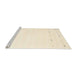 Serging Thickness of Machine Washable Contemporary Peach Beige Rug, wshcon908
