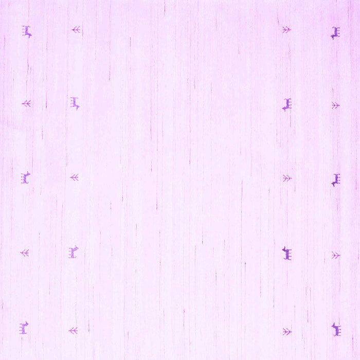 Square Machine Washable Solid Purple Modern Area Rugs, wshcon908pur